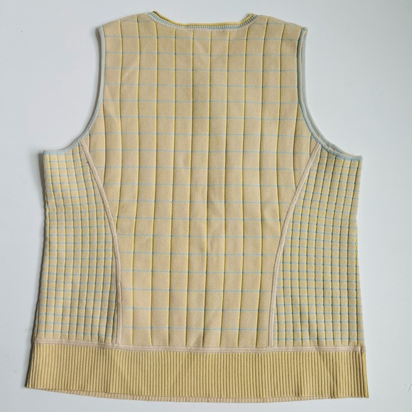 Carlisle Collection Salutation Sleeveless Top Blouse Yellow Size Large - Picture 15 of 16